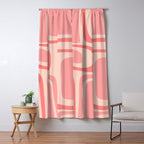 Palm Springs Midcentury Modern Abstract Pattern in Pink Window Curtain Gallery Image 5