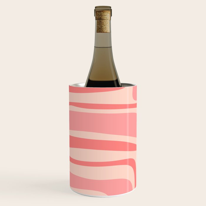 Palm Springs Midcentury Modern Abstract Pattern in Pink Wine Chiller Gallery Image 2