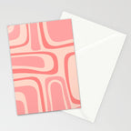 Palm Springs Midcentury Modern Abstract Pattern in Pink Stationery Card Gallery Image 2