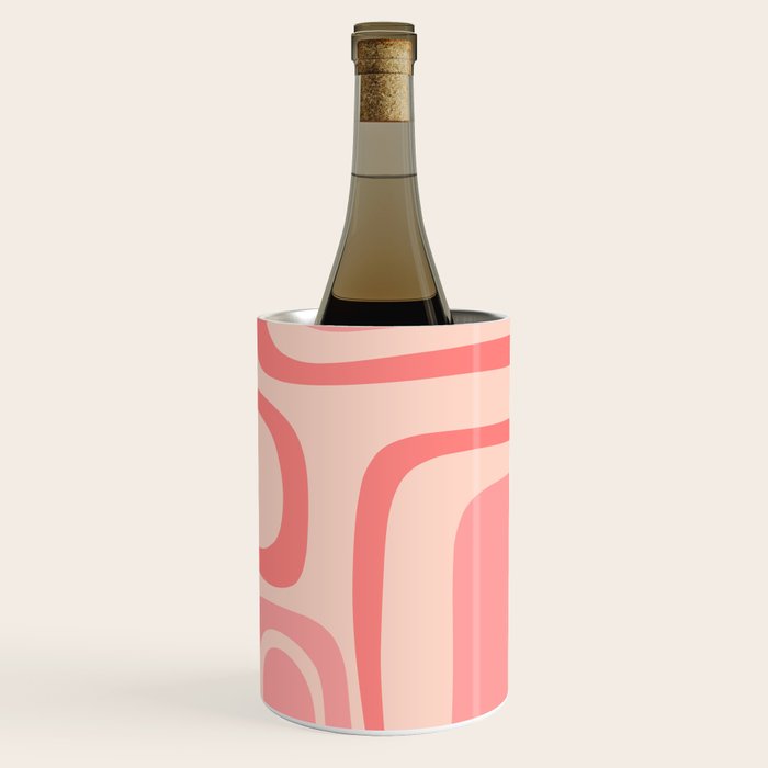 Palm Springs Midcentury Modern Abstract Pattern in Pink Wine Chiller Gallery Image 3