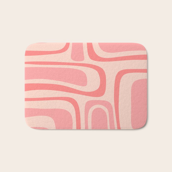 Palm Springs Midcentury Modern Abstract Pattern in Pink Bath Mat Gallery Image 1