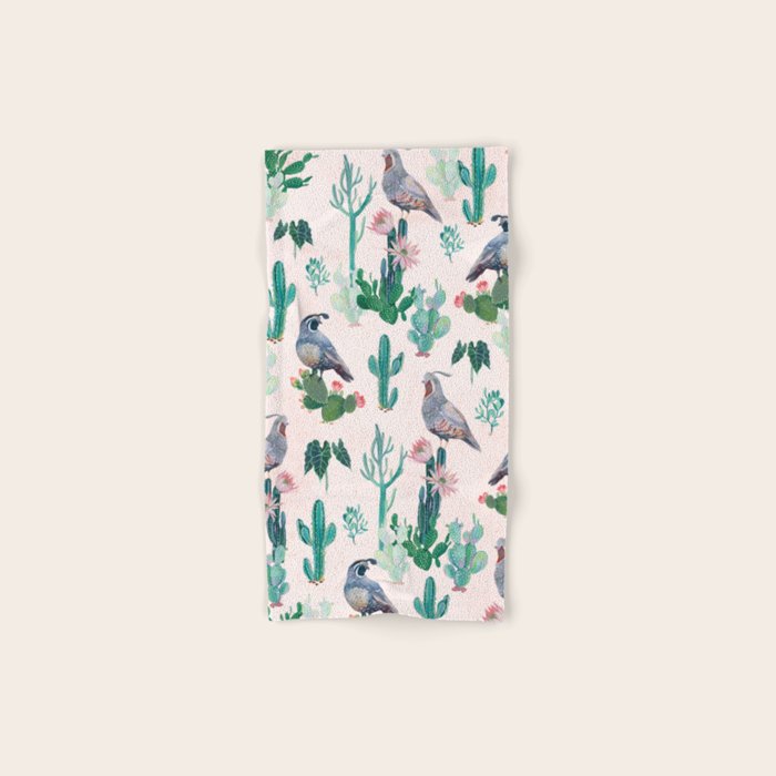 Cactus Quail  Bath Towel Gallery Image 1