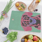 Abstract Dachshund in Pink and Purple Cutting Board Gallery Image 2