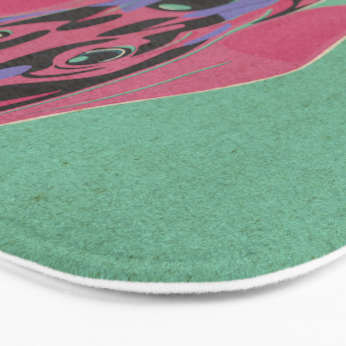 Abstract Dachshund in Pink and Purple Bath Mat Gallery Image 3