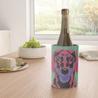 Abstract Dachshund in Pink and Purple Wine Chiller Gallery Image 4