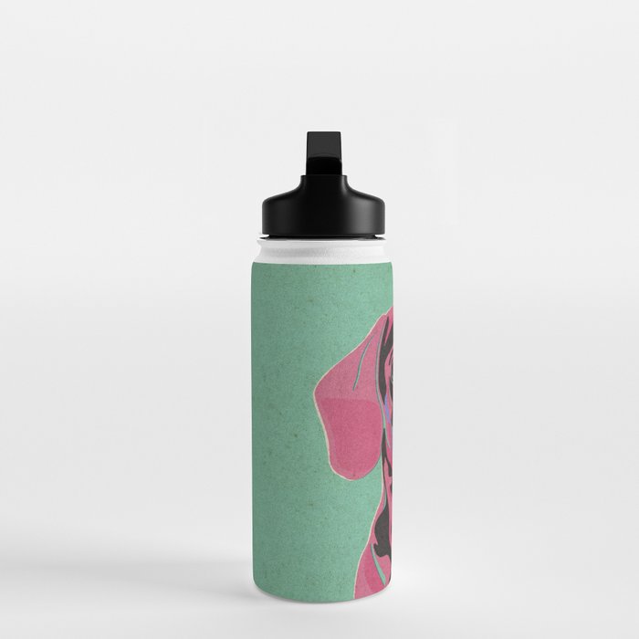 Abstract Dachshund in Pink and Purple Water Bottle Gallery Image 3