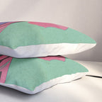 Abstract Dachshund in Pink and Purple Pillow Sham Gallery Image 3