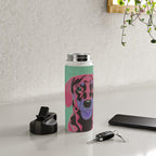 Abstract Dachshund in Pink and Purple Water Bottle Gallery Image 4