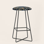 Art Deco Fancy Blue Stool Gallery Image 1
