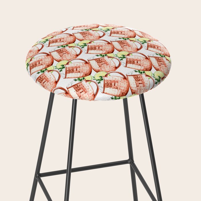 Cocktails. Moscow Mule. Watercolor Painting. Stool Gallery Image 2