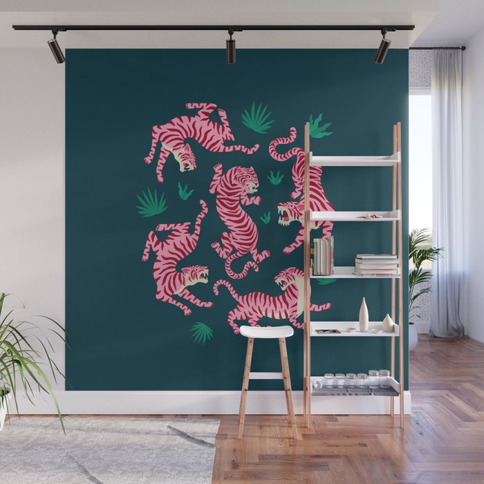 Night Race: Pink Tiger Edition Wall Mural Gallery Image 1