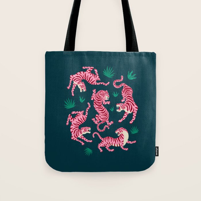 Night Race: Pink Tiger Edition Tote Bag Gallery Image 1