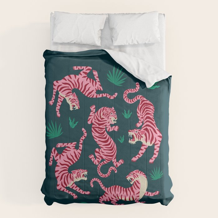 Night Race: Pink Tiger Edition Comforter Gallery Image 6