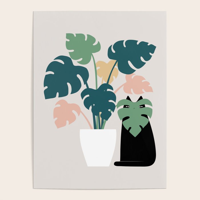Cat and Plant 21: Leaf Me Alone Poster Gallery Image 4