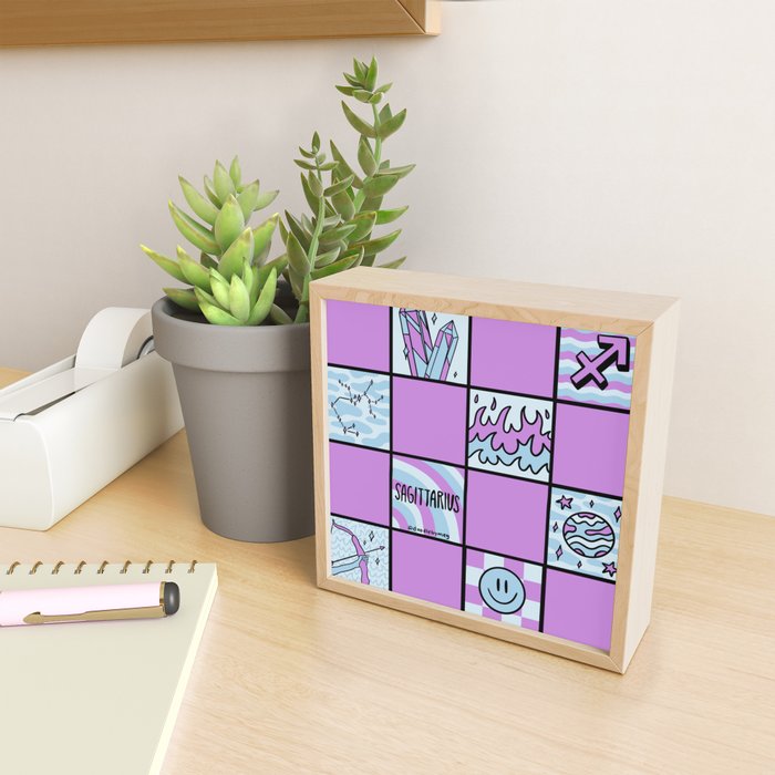 Sagittarius Checkered Print Mini Art Print Gallery Image 2