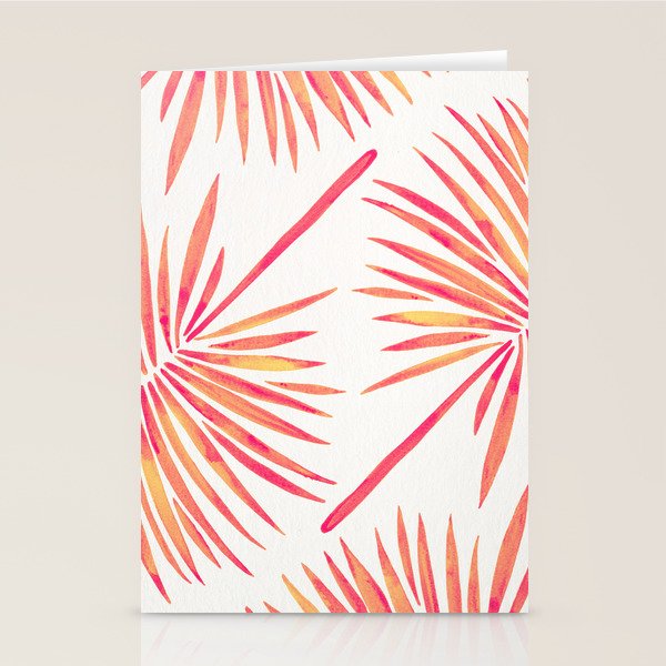 Tropical Fan Palm - Pink Palette Stationery Card Gallery Image 1