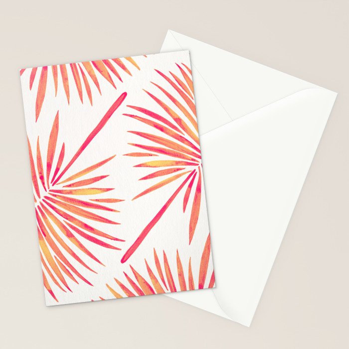 Tropical Fan Palm - Pink Palette Stationery Card Gallery Image 2