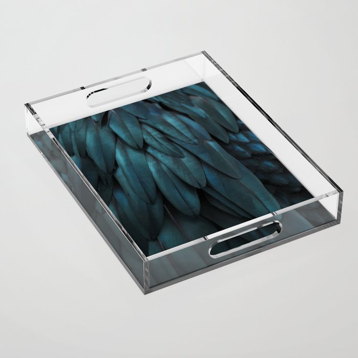 DARK FEATHERS Acrylic Tray Gallery Image 1