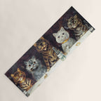 'The Bachelor Party' Vintage Cat Art by Louis Wain Cat Art Yoga Mat Gallery Image 1