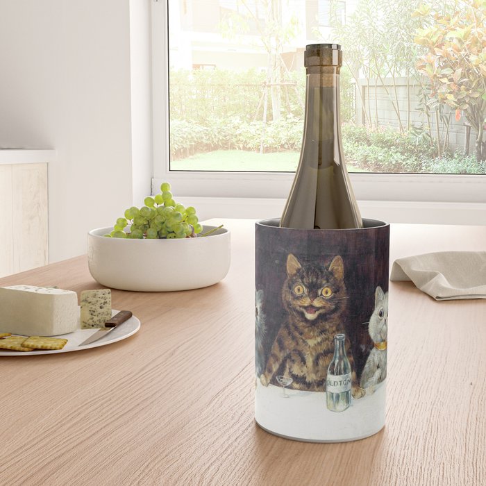 'The Bachelor Party' Vintage Cat Art by Louis Wain Cat Art Wine Chiller Gallery Image 4