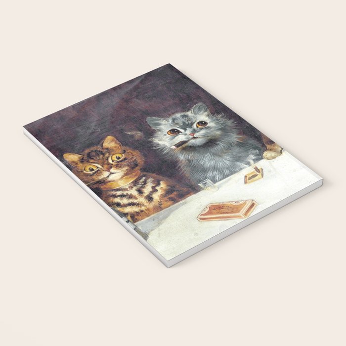 'The Bachelor Party' Vintage Cat Art by Louis Wain Cat Art Notebook Gallery Image 3