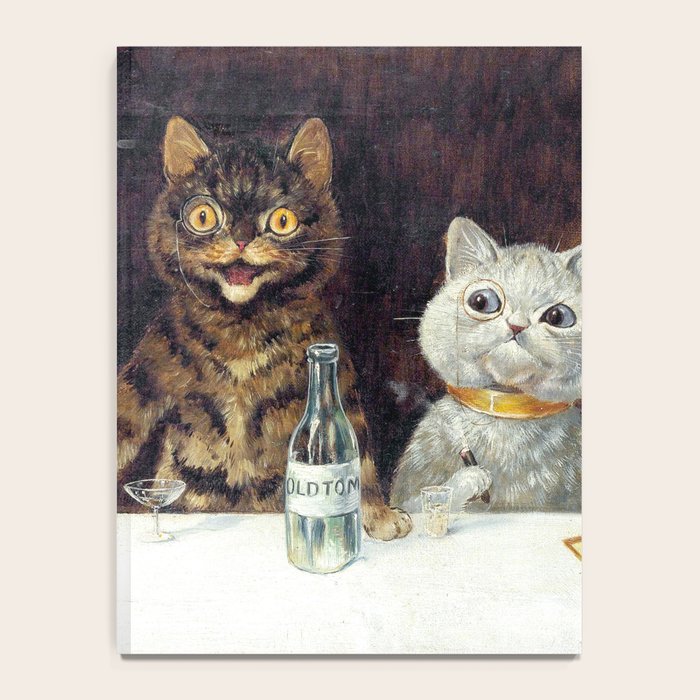 'The Bachelor Party' Vintage Cat Art by Louis Wain Cat Art Notebook Gallery Image 4