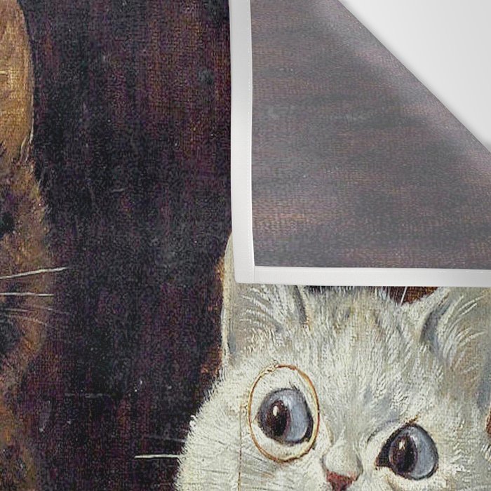 'The Bachelor Party' Vintage Cat Art by Louis Wain Cat Art Wall Tapestry Gallery Image 3