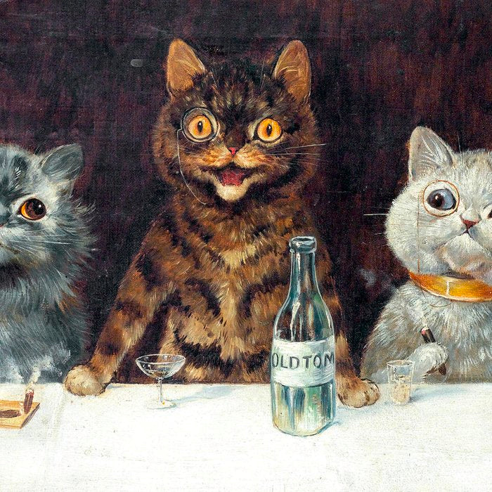 'The Bachelor Party' Vintage Cat Art by Louis Wain Cat Art Coffee Mug Gallery Image 2