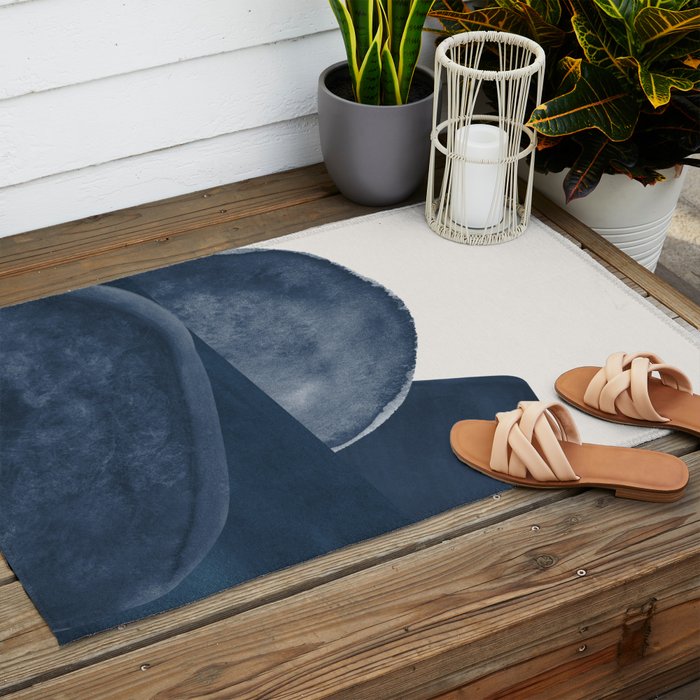 Blue Landscape Outdoor Rug Gallery Image 2