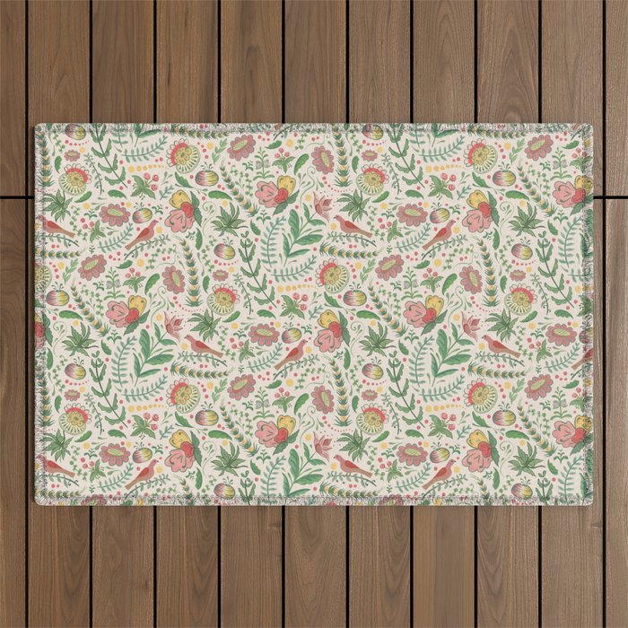 Swedish Floral - Cream Outdoor Rug Gallery Image 1