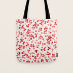 Holiday Confetti Christmas Dots Red Tote Bag Gallery Image 1