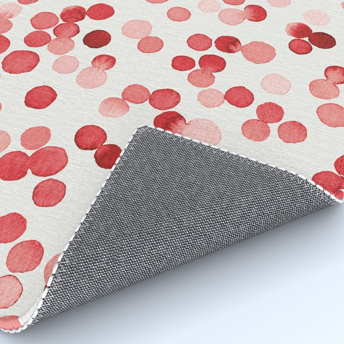 Holiday Confetti Christmas Dots Red Rug Gallery Image 4