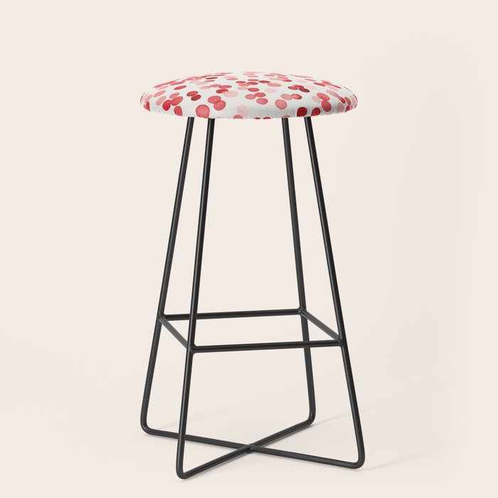 Holiday Confetti Christmas Dots Red Stool Gallery Image 1