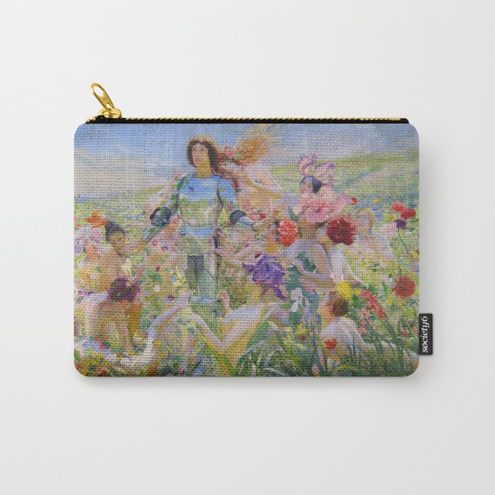 Le Chevalier aux Fleurs -Georges Rochegrosse The Flower Knight Carry All Pouch Gallery Image 1