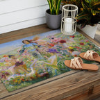Le Chevalier aux Fleurs -Georges Rochegrosse The Flower Knight Outdoor Rug Gallery Image 2