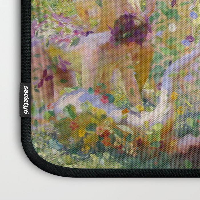 Le Chevalier aux Fleurs -Georges Rochegrosse The Flower Knight Laptop Sleeve Gallery Image 3