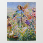 Le Chevalier aux Fleurs -Georges Rochegrosse The Flower Knight Poster Gallery Image 4