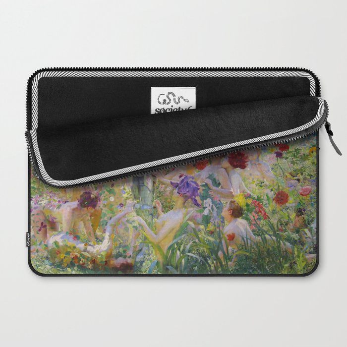 Le Chevalier aux Fleurs -Georges Rochegrosse The Flower Knight Laptop Sleeve Gallery Image 2