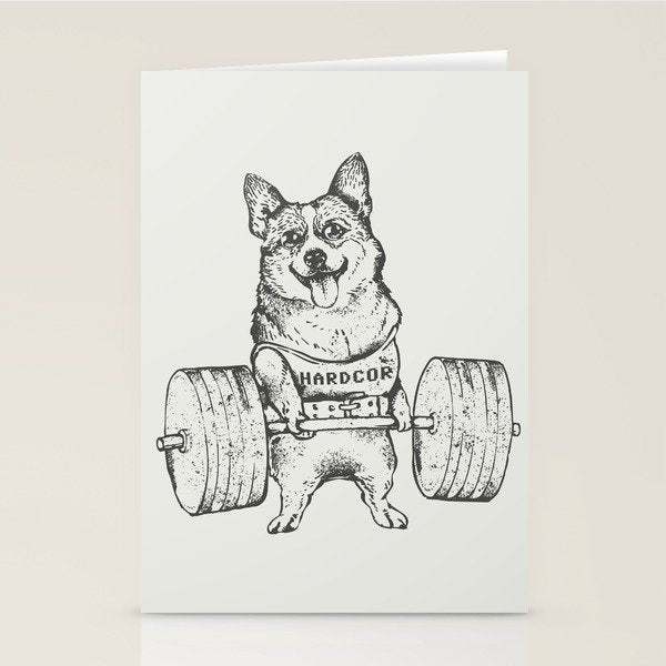 Corgi Lift Stationery Card Gallery Image 2