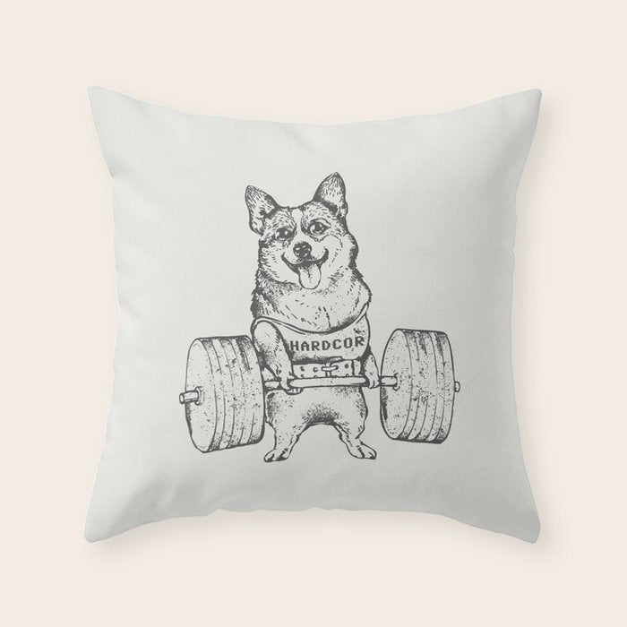 Corgi Lift Throw Pillow Gallery Image 6