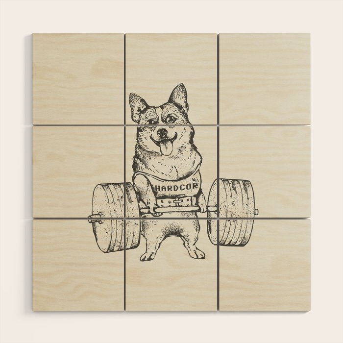 Corgi Lift Wood Wall Art Gallery Image 1