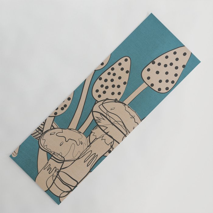 Abstract Mushrooms 3 Yoga Mat Gallery Image 1