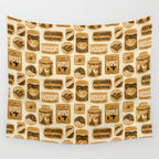Vagabondâs Cupboard - gold, black, and cream  Wall Tapestry Gallery Image 4