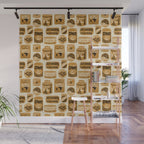 Vagabondâs Cupboard - gold, black, and cream  Wall Mural Gallery Image 1