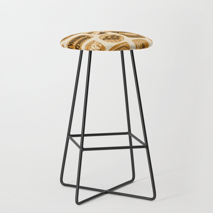 Vagabondâs Cupboard - gold, black, and cream  Stool Gallery Image 1
