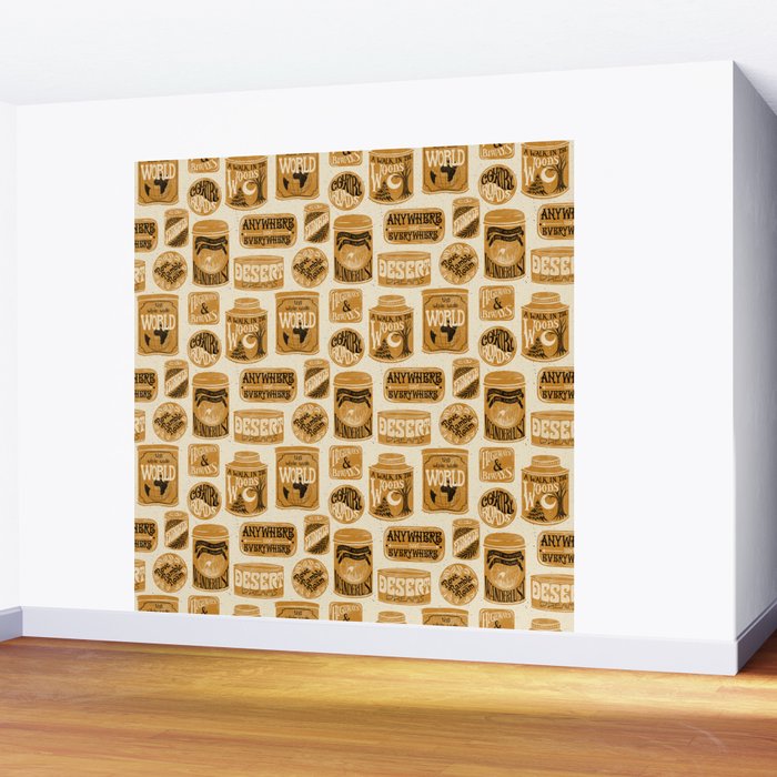 Vagabondâs Cupboard - gold, black, and cream  Wall Mural Gallery Image 2
