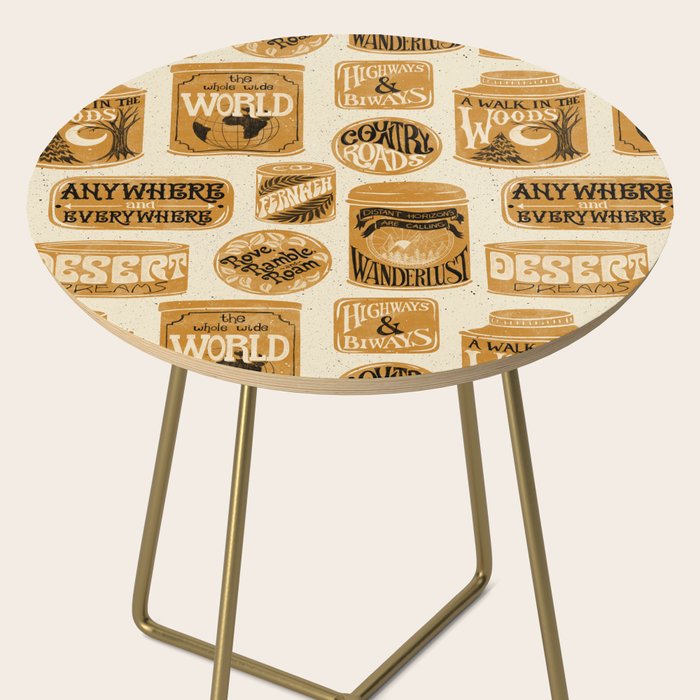 Vagabondâs Cupboard - gold, black, and cream  Side Table Gallery Image 2