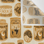 Vagabondâs Cupboard - gold, black, and cream  Wall Tapestry Gallery Image 3