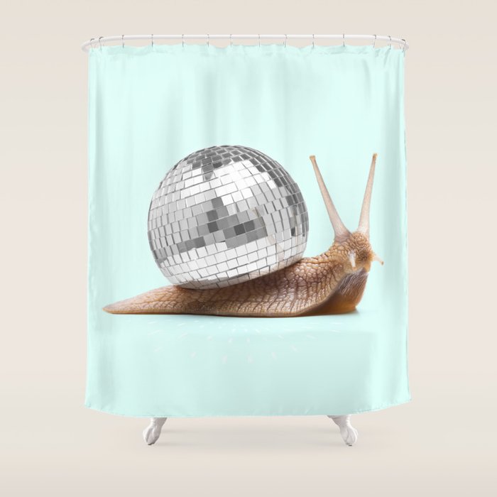 DISCO SNAIL Shower Curtain Gallery Image 1