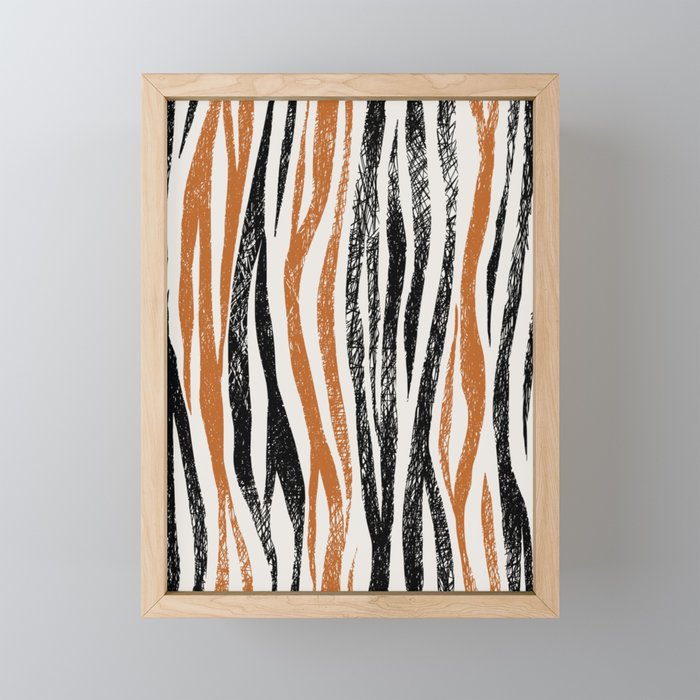 Black Forest Stripes terracotta Mini Art Print Gallery Image 1